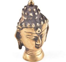 Lord Buddha Head Statue In Brass