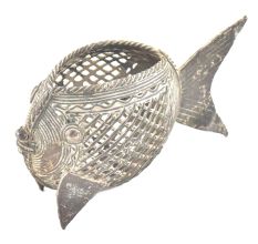 Brass Tribal Fish Pen Stand Napkin Holder