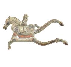 Brass Nut Cracker With a Rider On A Horse