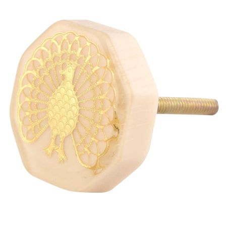 Golden Peacock Octagon Resin Cabinet Knobs Online