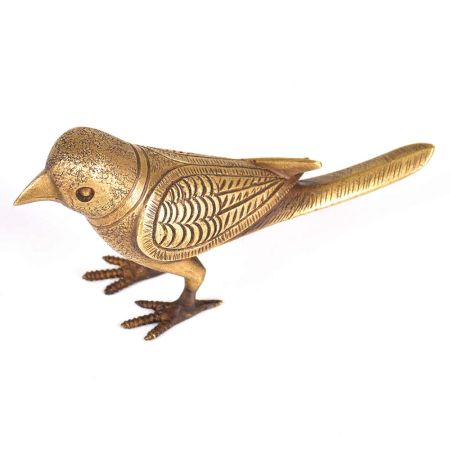 Vintage Solid Brass Bird FigurineÂ 