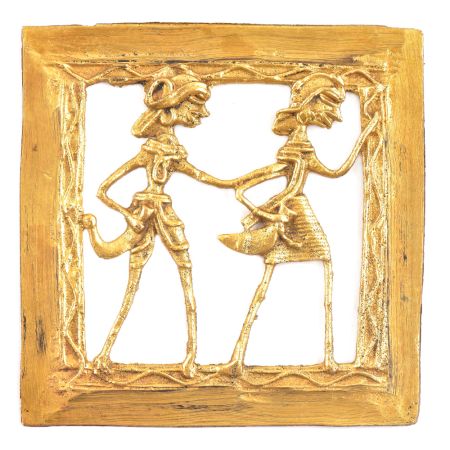 Brass Dokra Handmade Tribal Figurines Wall Hanging