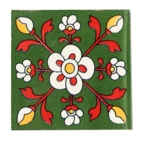 White Tiny Flower Ceramic Tiles