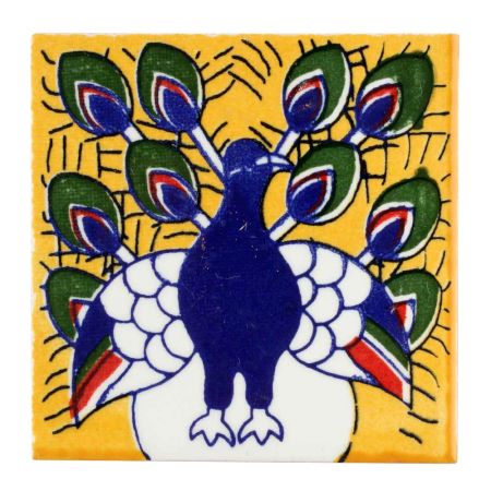 Navy Blue Peacock Ceramic Tiles