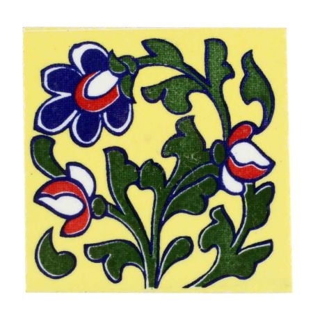 Forest Green Leaf Ceramic Floral Tiles