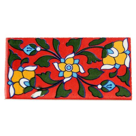 Red Base Yellow Ceramic Tiles