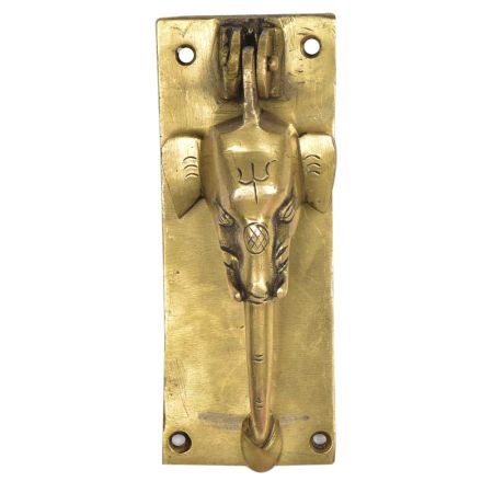 Brass Elephant Long Trunk Door Knocker