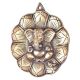 Ganapati  Leaf Figurine Carved Brass Wall Hanging