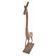 Brass Standing Giraffe Statue