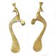 Elegant Brass Peacock Handles (set of 2)