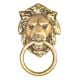 Brass Lion Face Door Knocker
