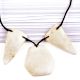 White 3 Shell Necklace With Black Cord