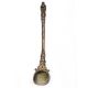 Brass Holy Water Spoon With Carved Finial 