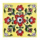 Yellow Base Red Tiny Flower Ceramic Tiles