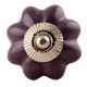 Dark Purple Crackle Ceramic Melon Knobs