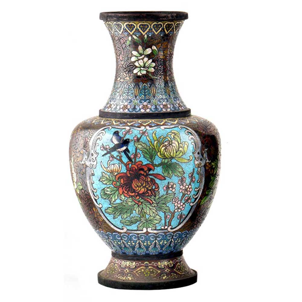 Vintage cloisonne vases