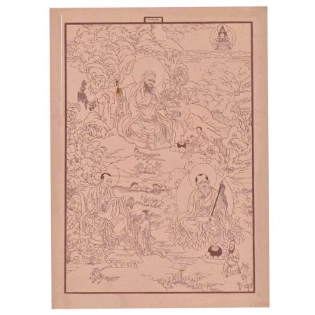 Wise Man Buddha Preachings Print and poster