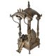 Brass Hindu Temple Intricately Dome Carved Dome with Prabhavali and Steps