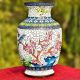 Cloisonne Enamel Vase Decorated with Bird And Crackled Flowers Design