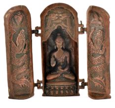 Brass Handcrafted Exclusive Buddha Shrine with Zushi Box