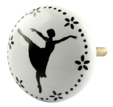 Girl Ceramic Flat Knobs