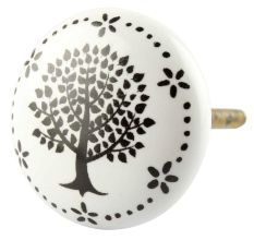 Tree Ceramic Flat Knobs