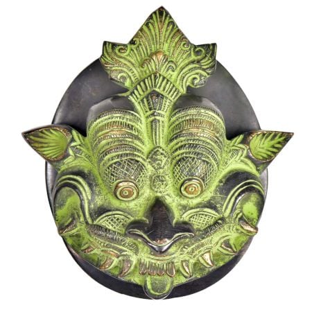 Yali Face Brass Door Knocker With Base Plate