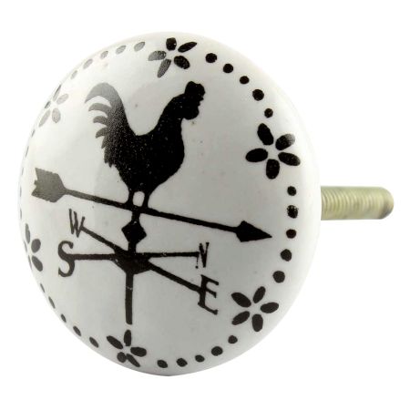 Cock Ceramic Flat Knobs