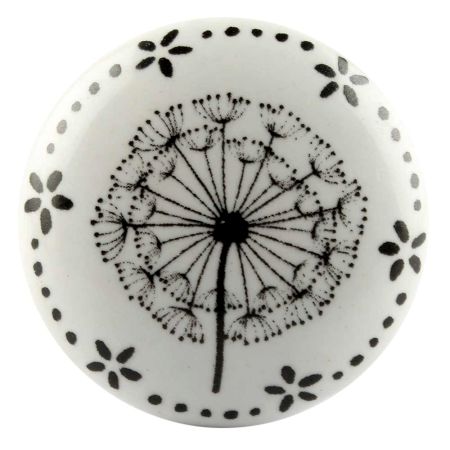 Floral Ceramic Flat Knobs