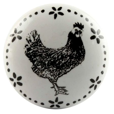 Hen Ceramic Flat Knobs