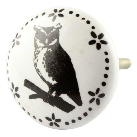 Owl Ceramic Flat Knobs