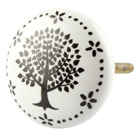 Tree Ceramic Flat Knobs