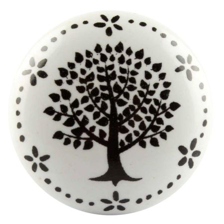 Tree Ceramic Flat Knobs