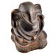 Black Brass Sitting Ganesha Statue