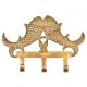 Decorative Paired 3 Brass Fish Wall Hook