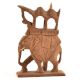 Handcarved Wooden Art Sculpture Maharaja ElephantÂ 
