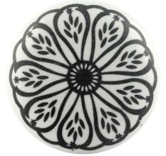 Black Daisy Flat Knob