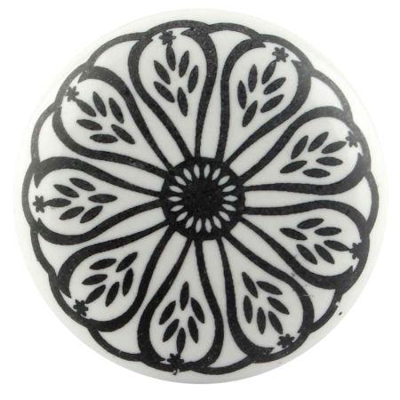 Black Daisy Flat Knob