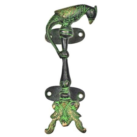 Brass Peacocks Brass Patina Parrot On Top Door Handle
