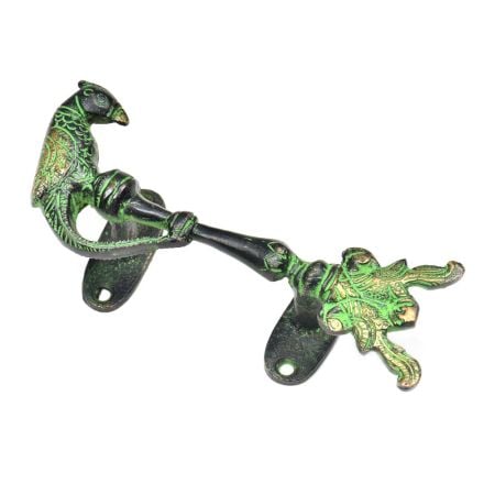 Brass Peacocks Brass Patina Parrot On Top Door Handle