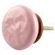 Ceramic Flat Cabinet Knob in Pink Flower