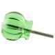 Hexagon Glass Cut Drawer Knob in Green
