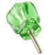 Hexagon Glass Cut Drawer Knob in Green