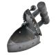 Iron Press On Hot Coal With Wooden Handle