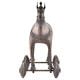 Tribal Brass Horse on Rolling wheels 