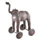 Handmade Brass Elephant Statue On Rolling Wheels 