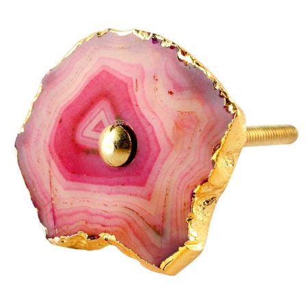 Pink Agate Stone Drawer Knob Online