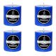 Set Of 4 Mountain Lake Solid Pillar Candle