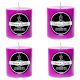 Set Of 4 Lavender Spa Solid Pillar Candle