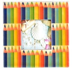 Handmade Colored Pencils Photo Frame